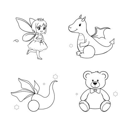 Kolorowanka z postaciami bajkowymi