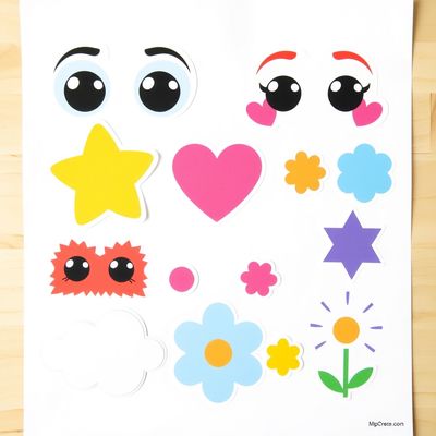 Naklejki dekoracyjne — oczka, gwiazdki, kółka