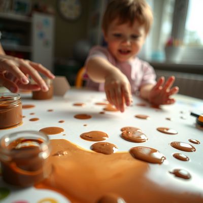 Dzień Nutelli — „czekoladowe” malowanie palcami