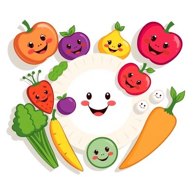 Plakat przypominający o zdrowym jedzeniu