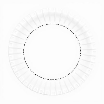 Szablon papierowego talerzyka