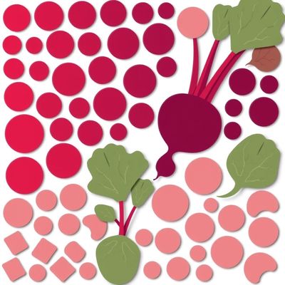 Szablony do mozaiki buraka — kawałki papieru