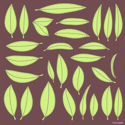 Szablony liści (paski) — do wycięcia