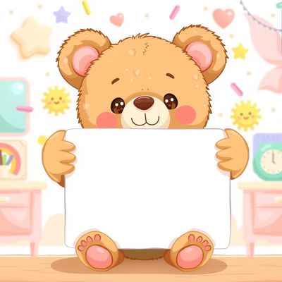 Plakat powitalny — Pluszowy Miś