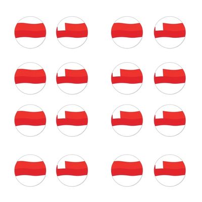 Arkusz naklejek rozpoznawczych — małe kółka z miejscem na imię