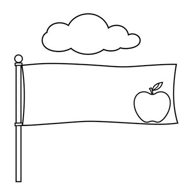 Kolorowanka — flaga do pokolorowania