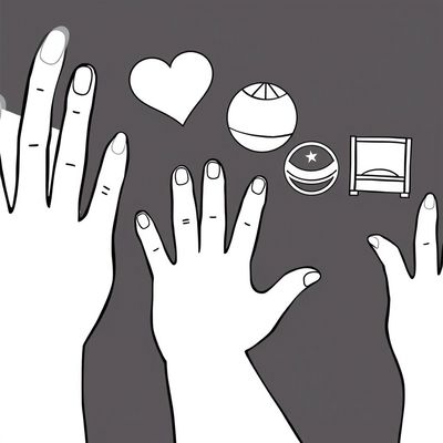 Kolorowanka — Odciski dłoni i symbole