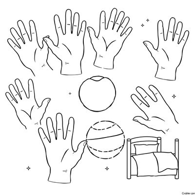 Kolorowanka — Odciski dłoni i symbole