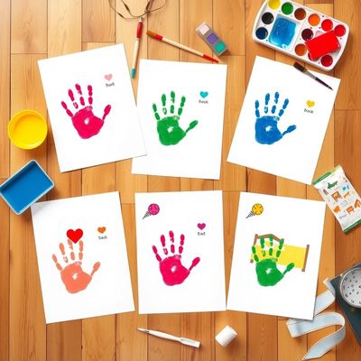 Przykładowa praca — gotowe kolorowe dłonie