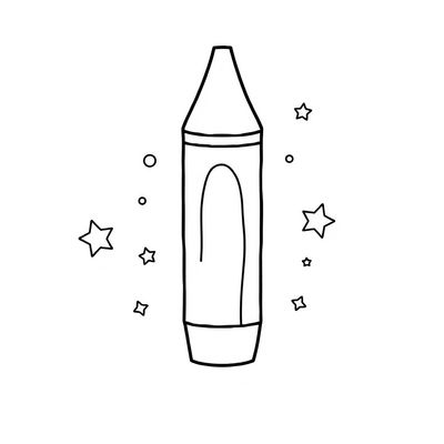 Kolorowanka: Wielka kredka do pokolorowania