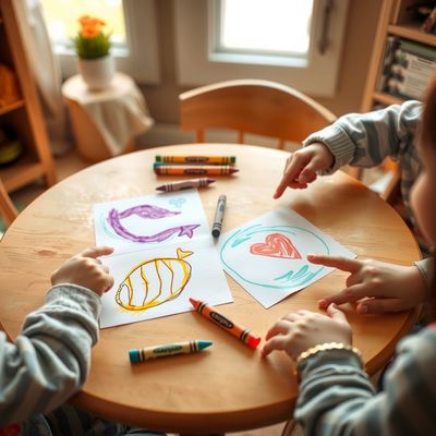 Mini-galeria na stoliku