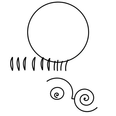 Szablon: Linie i kółka do naśladowania