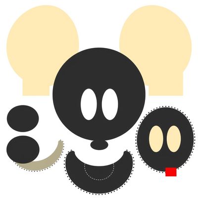 Szablon elementów A4 — wycięcia