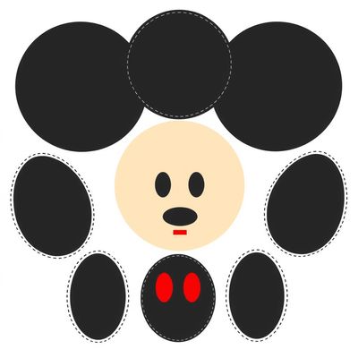 Szablon elementów A4 — wycięcia