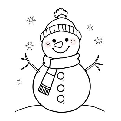 Kolorowanka — bałwan