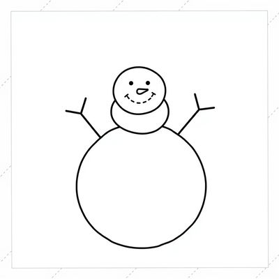 Szablon konturu bałwanka (do wydruku)