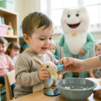 Dzień Dentysty — Sensoryczne mycie ząbków