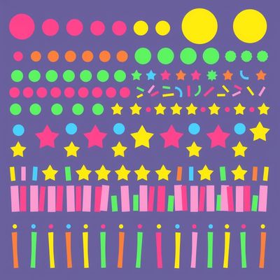 Grafika elementów — naklejki i posypka