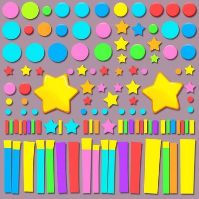 Grafika elementów — naklejki i posypka