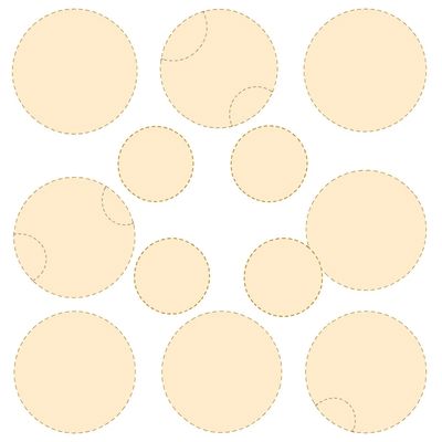 Kółka twarzy — szablony (beżowe pola do twarzy)