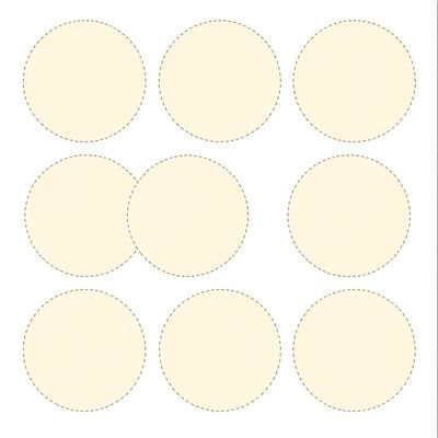 Kółka twarzy — szablony (beżowe pola do twarzy)