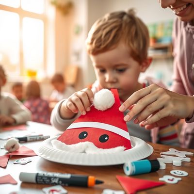 Mały Mikołaj – praca plastyczna dla 2–3 latków