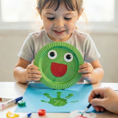 Dzień Żaby — zielone żabki z talerzyków