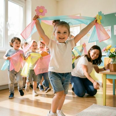 Radosny Dzień Kobiet — zabawy ruchowe