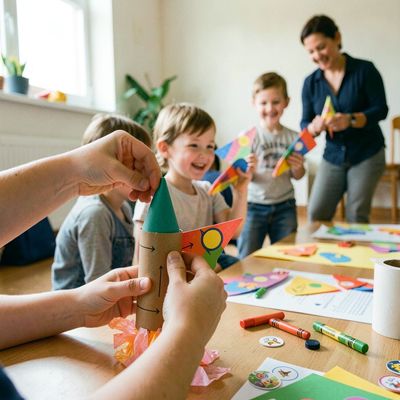Dzień Lotnictwa i Kosmonautyki — Rakiety i Samoloty (zajęcia plastyczne)