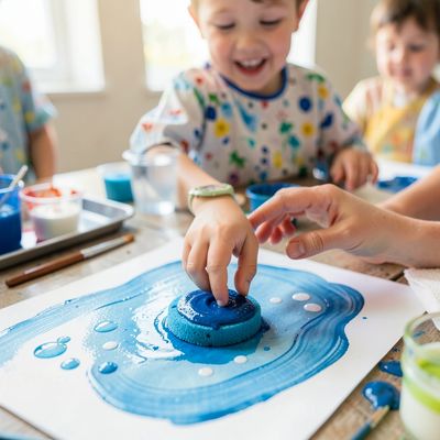 Dzień Wody — malujemy krople i fale