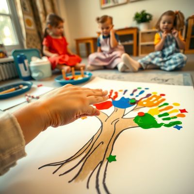 Moje małe prawa — drzewo odcisków dłoni