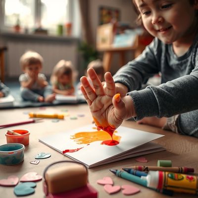 Kartka i odcisk dłoni dla Seniora