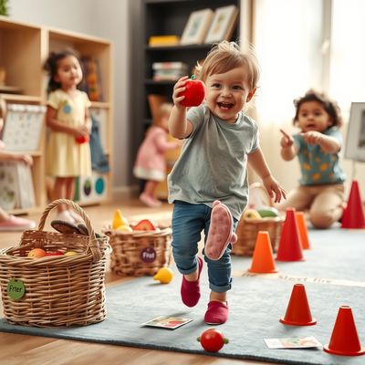 Ruchowe zabawy: Zdrowe jedzenie