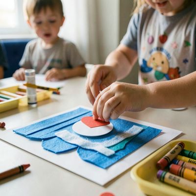 Małe fale i biało-czerwone serduszko — plastyczne obchody Święta Chrztu Polski