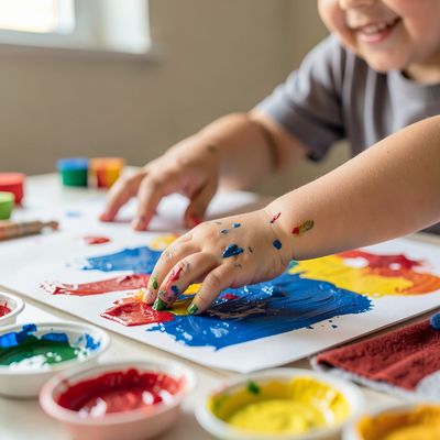 Małe Rączki — Światowy Dzień Sztuki (zajęcia sensoryczne)
