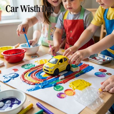 Dzień Mycia Samochodów — praca plastyczna