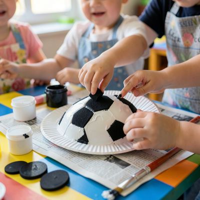 Światowy Dzień Piłki Nożnej — Piłka z talerzyka (zajęcia plastyczne)