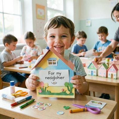 Sąsiedzki Wonderland – laurki i domki dla sąsiadów