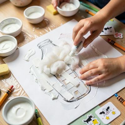 Dzień Mleka — kolaż „Butelka mleka”