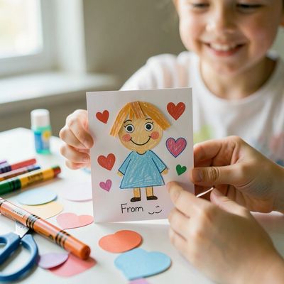 Laurka dla Macochy — kolorowa praca plastyczna