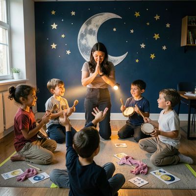 Dzień Księżyca — rytmiczna podróż po nocnym niebie