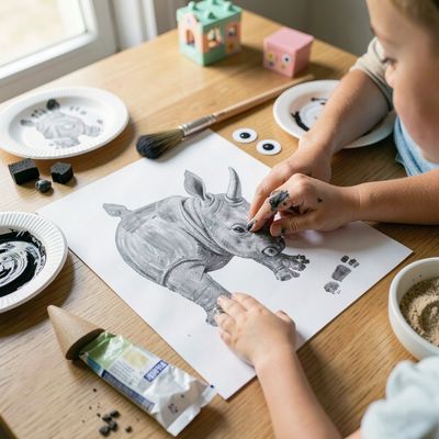 Światowy Dzień Nosorożca — malujemy nosorożca