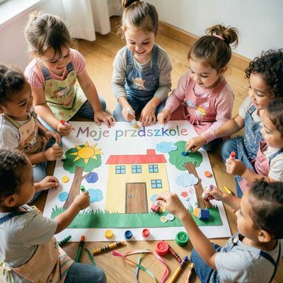 Moje przedszkole — kolorowy kolaż