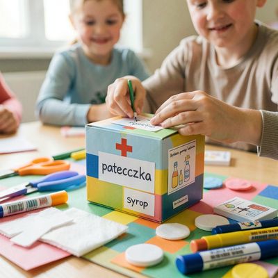 Mała apteczka — plastyczne zajęcia z okazji Ogólnopolskiego Dnia Aptekarza