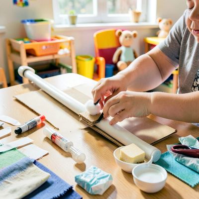 Mała biała laska – plastyczne poznawanie