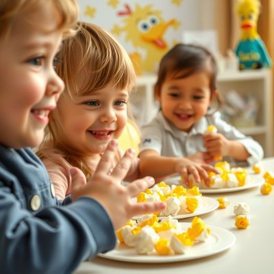 Dzień Popcornu — zabawy językowe dla maluchów