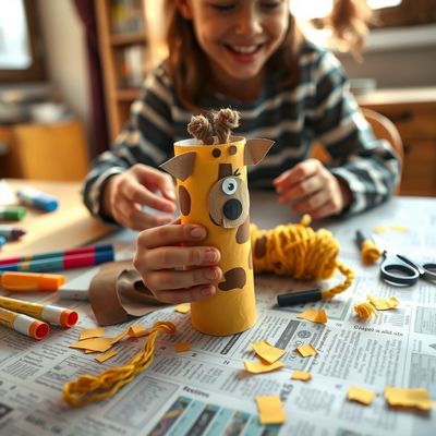 Dzień Żyrafy — tworzymy żyrafy z rolek