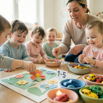 Pamięć i liczenie — małe znicze i samochodziki