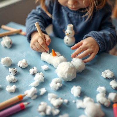 Światowy Dzień Śniegu — Bałwankowe odciski z waty