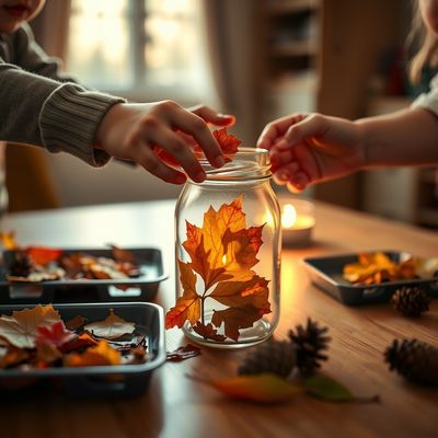 Jesienne światła i liście — przyrodnicze zajęcia na Wszystkich Świętych